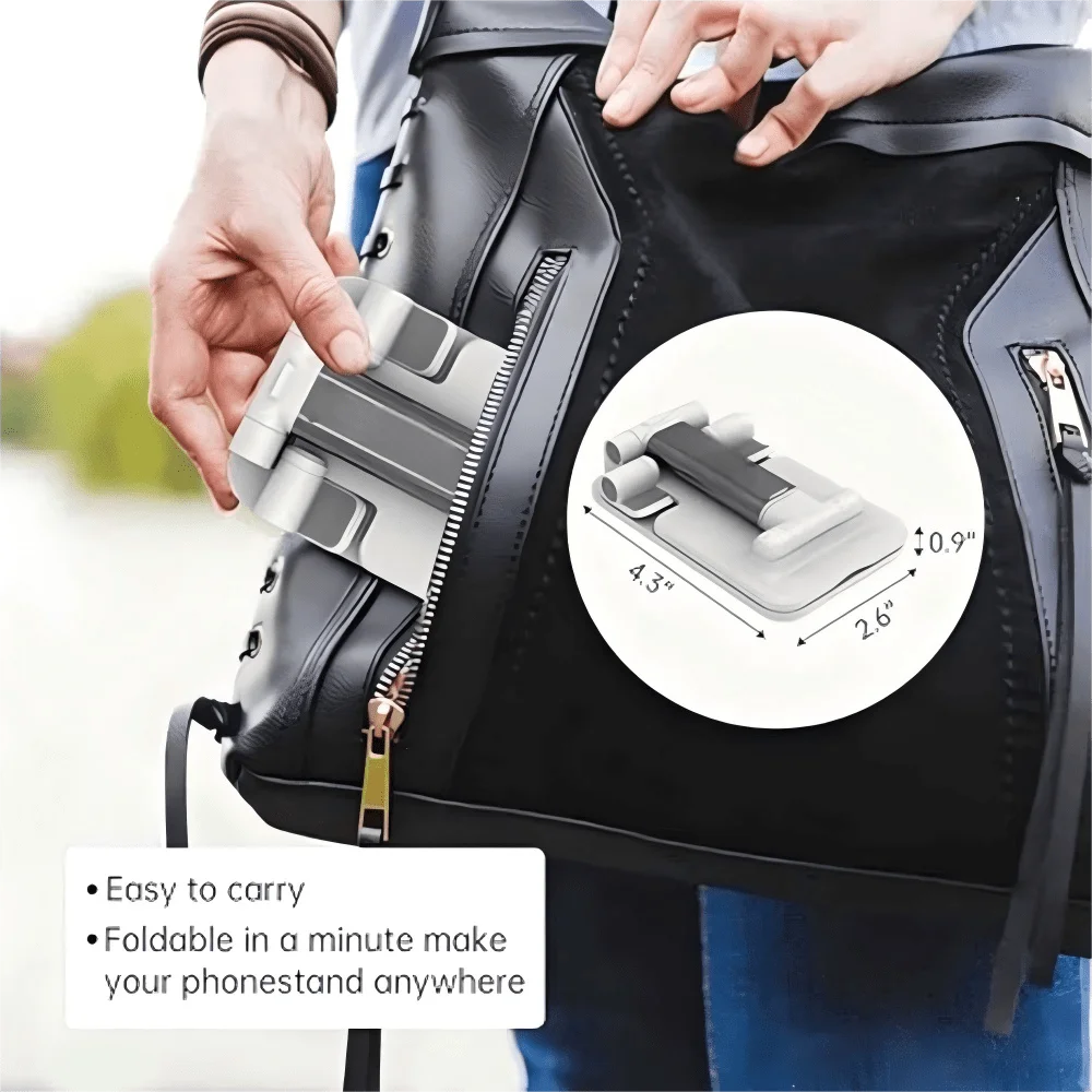 Adjustable Foldable Phone Stand for Desk – Portable Universal iPhone Android Holder