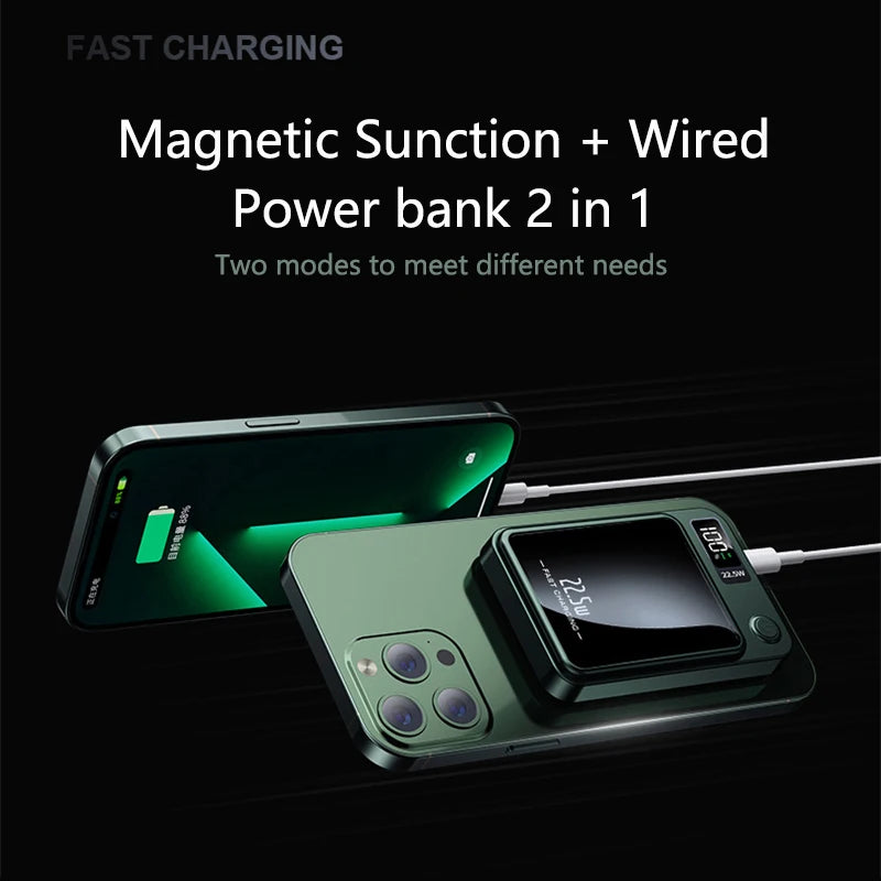 Magnetic Wireless Power Bank 50000mAh 22.5W PD Fast Charging Portable Charger