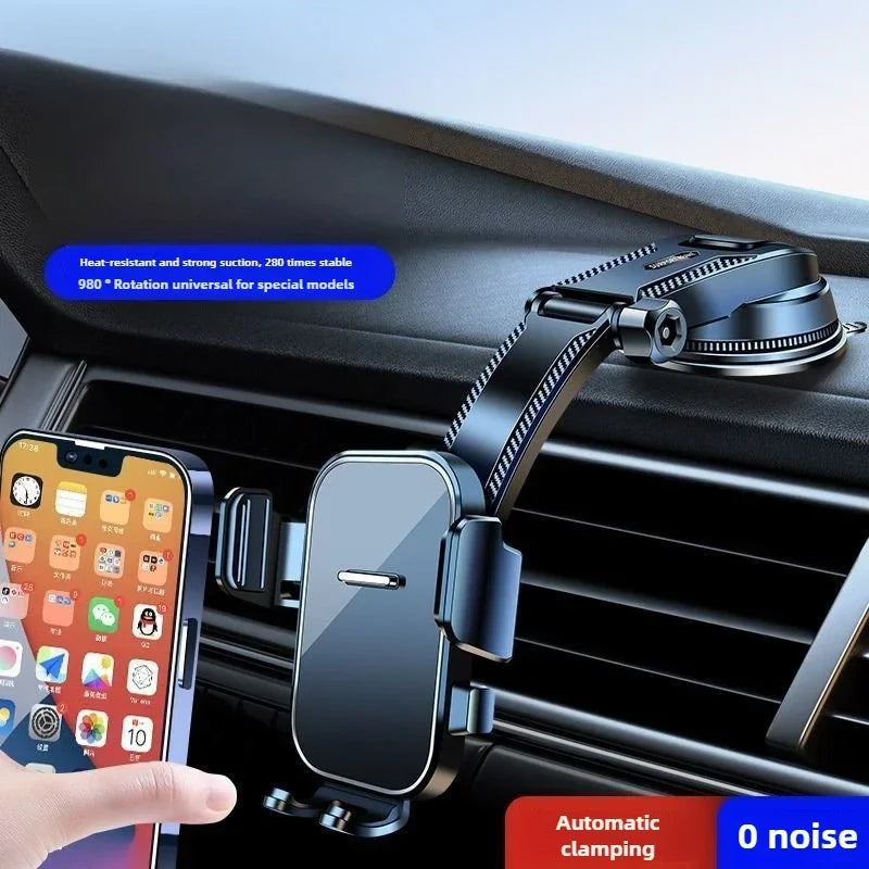 Universal Car Phone Holder: Stable Suction Cup Mount for Navigation