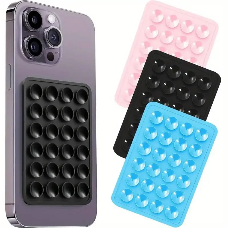 Universal Silicone Suction Phone Holder Mat: Wall Mount, Anti-Slip Grip