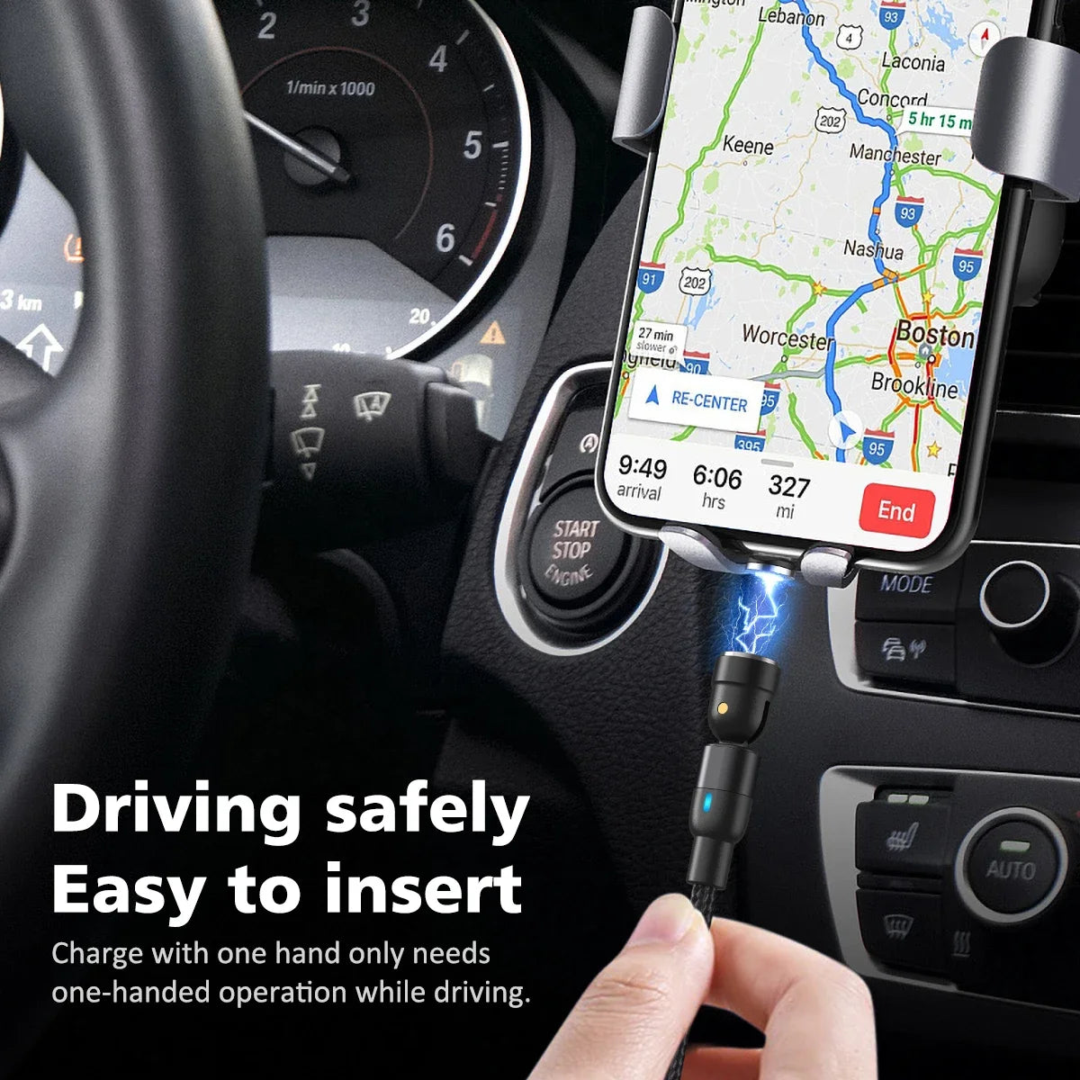 AUFU Universal 540° Magnetic 3-in-1 Fast Charging Cable