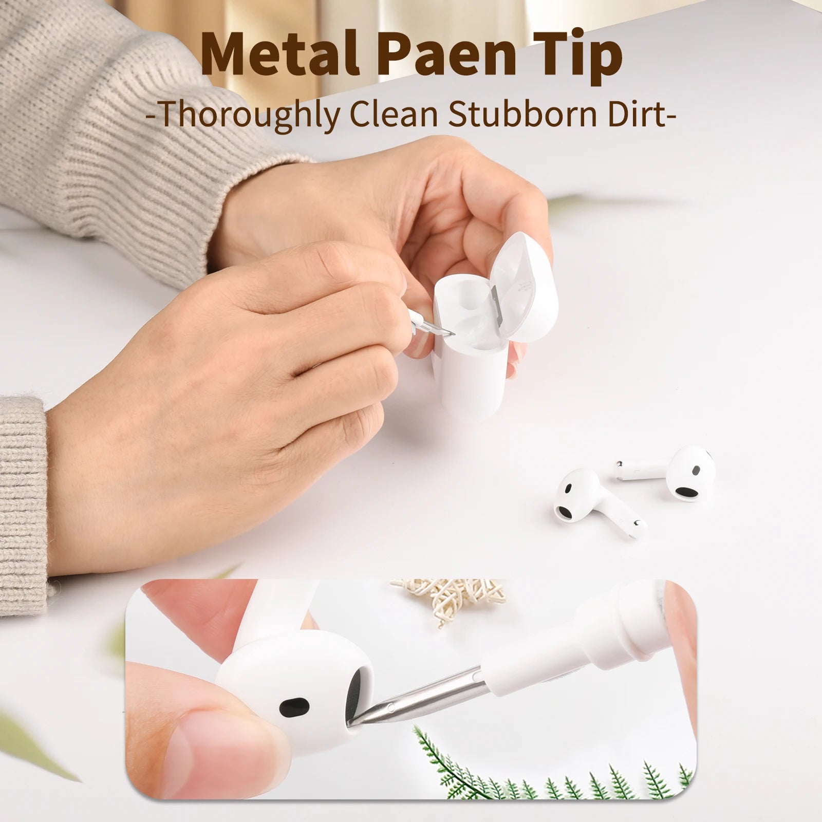 Premium 3-in-1 Earbud Cleaning Pen Kit for AirPods Pro, Xiaomi, iPhone