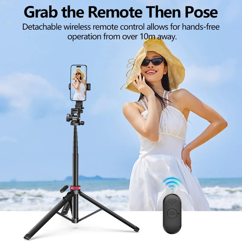 Ulanzi MT-78 Quick-Release Tripod: 1.85m Camera Phone Selfie Stand Remote