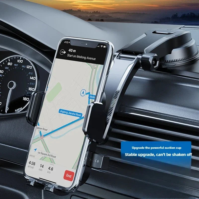 Universal Car Phone Holder: Stable Suction Cup Mount for Navigation