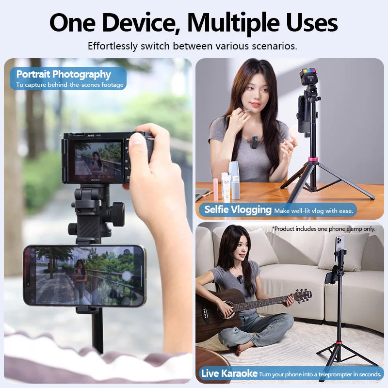 Ulanzi MT-78 Quick-Release Tripod: 1.85m Camera Phone Selfie Stand Remote